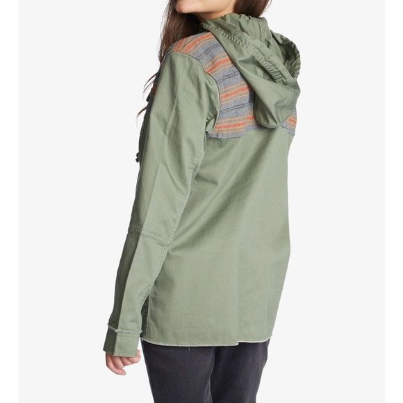 Roxy ARJJK03056 Women's Sz S Green Boho Full Zip Hooded Parka Jacket $80 - Picture 12 of 12